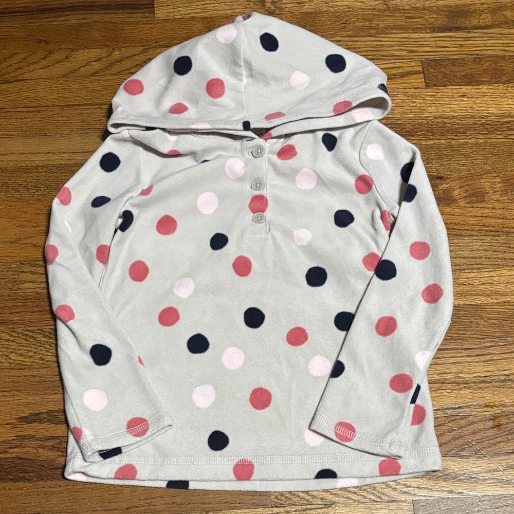 Carter’s girls polka dot fleece hoodie